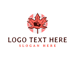 Map - Maple Leaf Canada logo design