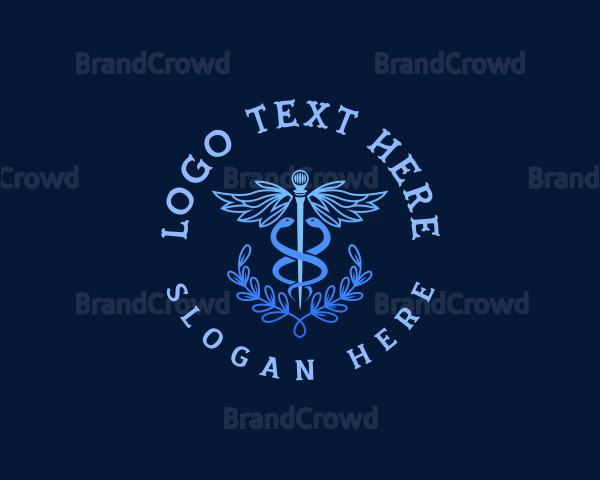 Hospital Caduceus Nursing Logo