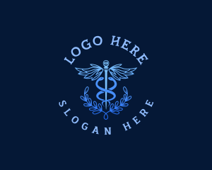 Hospital Caduceus Nursing logo design