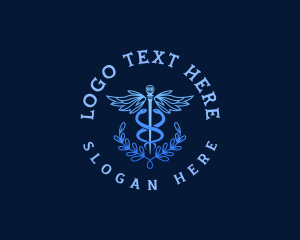 Hospital Caduceus Nursing Logo