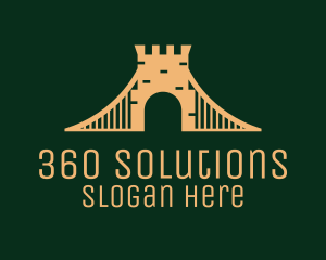 Golden Brick Bridge logo design