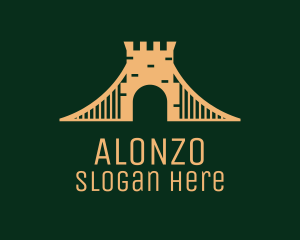 Golden Brick Bridge logo design