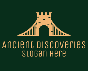 Golden Brick Bridge logo design