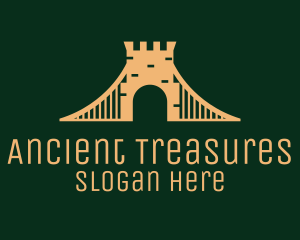 Golden Brick Bridge logo design