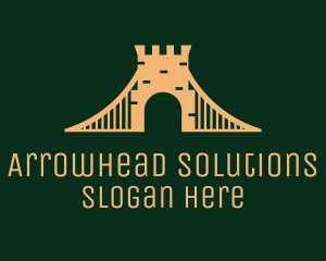 Golden Brick Bridge logo design