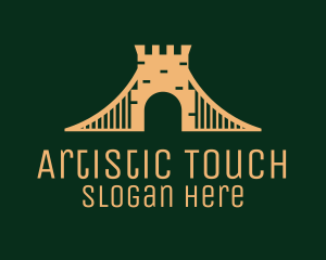 Golden Brick Bridge logo design