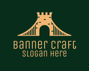 Golden Brick Bridge logo design