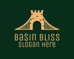 Golden Brick Bridge logo design