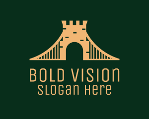 Golden Brick Bridge logo design