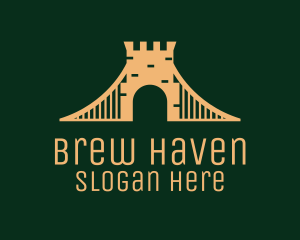 Golden Brick Bridge logo design