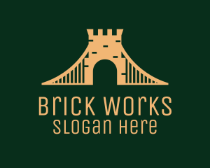 Brick - Golden Brick Bridge logo design