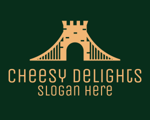 Golden Brick Bridge logo design