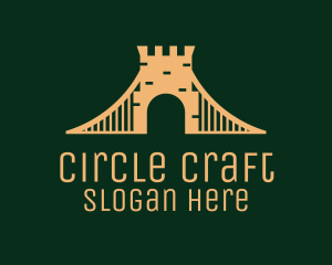 Golden Brick Bridge logo design