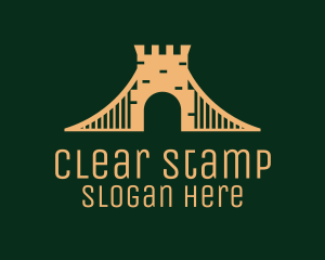 Golden Brick Bridge logo design