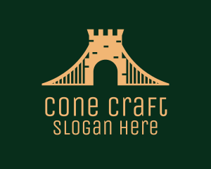 Golden Brick Bridge logo design