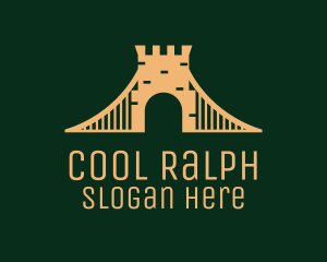 Golden Brick Bridge logo design