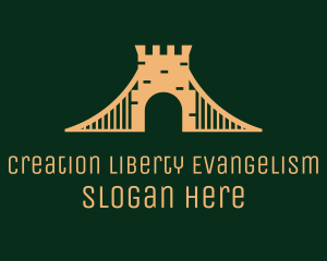 Golden Brick Bridge logo design