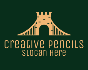 Golden Brick Bridge logo design