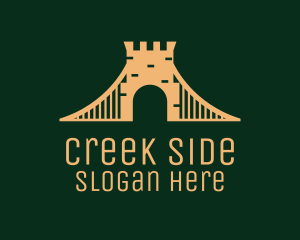 Golden Brick Bridge logo design