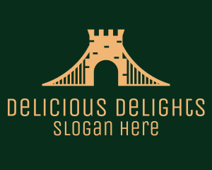 Golden Brick Bridge logo design