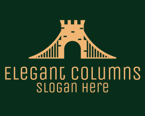 Golden Brick Bridge logo design