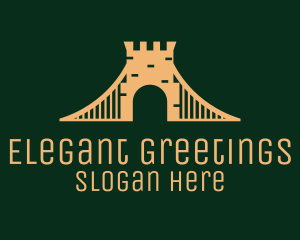 Golden Brick Bridge logo design