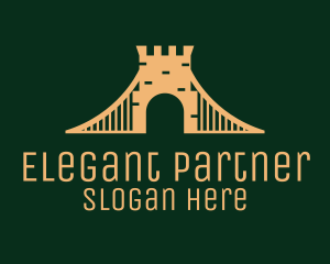 Golden Brick Bridge logo design