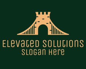 Golden Brick Bridge logo design