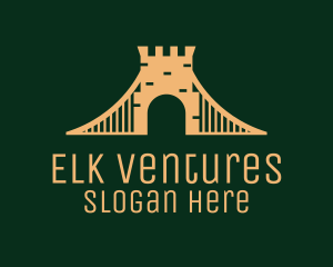 Golden Brick Bridge logo design