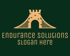 Golden Brick Bridge logo design