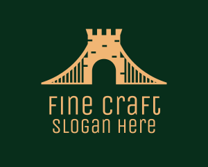 Golden Brick Bridge logo design