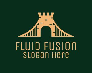 Golden Brick Bridge logo design