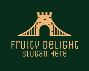 Golden Brick Bridge logo design