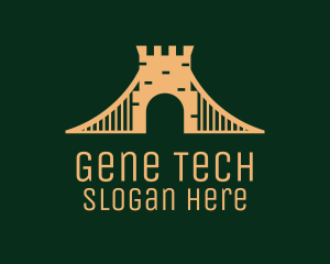 Golden Brick Bridge logo design