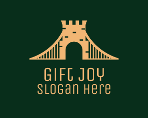 Golden Brick Bridge logo design