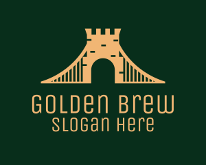 Golden Brick Bridge logo design