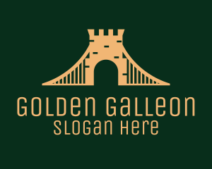 Golden Brick Bridge logo design