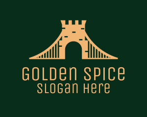 Golden Brick Bridge logo design