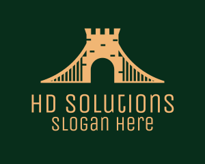 Golden Brick Bridge logo design