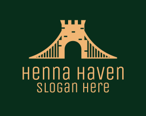 Golden Brick Bridge logo design