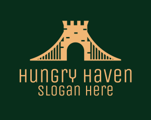 Golden Brick Bridge logo design