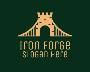 Golden Brick Bridge logo design