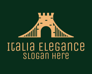 Golden Brick Bridge logo design