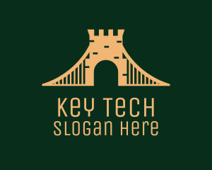 Golden Brick Bridge logo design