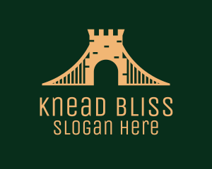 Golden Brick Bridge logo design