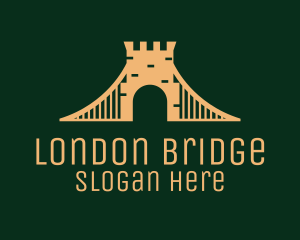 Golden Brick Bridge logo design