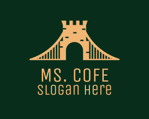 Golden Brick Bridge logo design