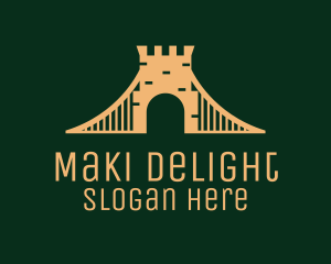 Golden Brick Bridge logo design