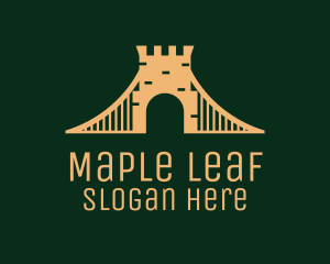 Golden Brick Bridge logo design