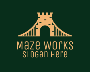 Golden Brick Bridge logo design